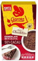 İçindeki şeker miktarı Chocolate Pó Solúvel 50 Cacau Garoto Chocolateria Caixa 200g