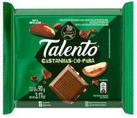İçindeki şeker miktarı Chocolate Talento Ao Leite Com Castanhas Do Pará 12unidade X
