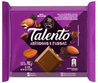 İçindeki şeker miktarı Chocolate Talento Ao Leite Com Amêndoas E Passas 12unidade X
