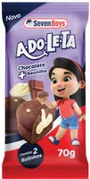 Sokerin määrä sisällä Bolinho Chocolate Recheio Baunilha Seven Boys Adoleta Pacote 35g 2 Unidades