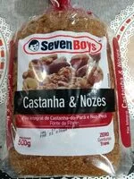 Sokerin määrä sisällä Pão de Fôrma Integral com Castanha e Nozes - Seven Boys - 500g