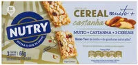 Amount of sugar in Pack Barra De Cereal Castanha Nutry Caixa 66g 3 Unidades