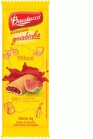 चीनी की मात्रा Biscoito Recheio Goiabinha Bauducco Barrinha Pacote 30g
