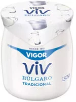 Suhkru kogus sees Iogurte Integral Búlgaro Tradicional Vigor Viv Pote 130g