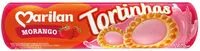 入っている砂糖の量 Biscoito Recheio Morango Marilan Tortinhas Pacote 140g