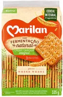 Suhkru kogus sees Biscoito Cream Cracker Integral Marilan Pacote 335g