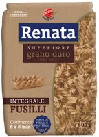 Suhkru kogus sees Macarrão De Sêmola De Trigo Grano Duro Integral Fusilli Renata Superiore Pacote 500g