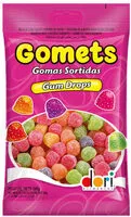 Zuckermenge drin Bala De Goma Frutas Sortidas Gum Drops Dori Gomets Pacote 200g