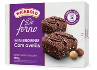 Количество сахара в Pack Minibrownie Chocolate Com Avelãs Recheio Chocolate Wickbold Do Forno Caixa 150g 5 Unidades