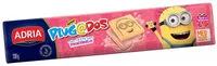 Quantité de sucre dans Biscoito Leite Recheio Morango Meu Malvado Favorito Adria Plugados Pacote 130g