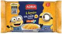Suhkru kogus sees Macarrão Instantâneo Lámen Galinha Suave Minions Adria Pacote 74,3g
