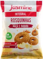 चीनी की मात्रा Biscoito Rosquinha Vegano Integral Maçã E Banana Jasmine Pacote 120g