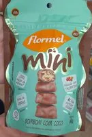 Cantidad de azúcar en Flormel mini bombom com coco