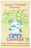 Suhkru kogus sees Açúcar Demerara Caravelas Pacote 1kg