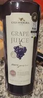 İçindeki şeker miktarı Grape juice