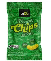 Количество сахара в Salgadinho Orgânico Ervas Bio2 Vegan Chips Pacote 40g