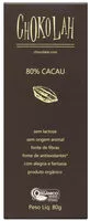 Suhkru kogus sees Chocolate Amargo 80 Cacau Orgânico Zero Lactose Chokolah Caixa 80g 2 Unidades