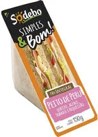Suhkru kogus sees Sanduíche Resfriado Integral Peito De Peru Sodebo Simples Bom Bandeja 150g