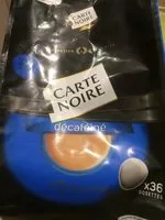 Количество сахара в Cafe decafeine 36 dosettes carte noire