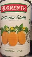 入っている砂糖の量 Datterini gialli