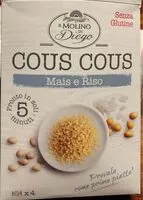 Suhkru kogus sees Cous Couus mais e riso