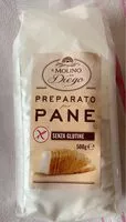 Suhkru kogus sees Preparato per pane gluten free