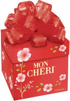Sokerin määrä sisällä Mon cheri cerise bonbons de chocolat noir fourres cerise et liqueur cube de 8 bouchees