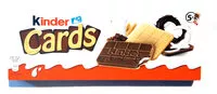 Suhkru kogus sees Kinder - Cards 10 Biscuits, 128g (4.6oz)