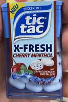 Cantidad de azúcar en Tic Tac X-Fresh Cherry Menthol
