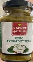 Quantité de sucre dans Pesto epinard et feta