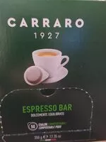 入っている砂糖の量 Carraro espresso bar