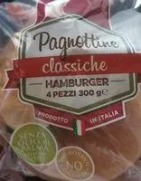 Sokerin määrä sisällä Pagnottine classiche hamburger