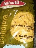 Sokerin määrä sisällä Pasta fiocchi
