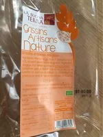 चीनी की मात्रा Grissins artisans nature