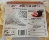 入っている砂糖の量 Casoncelli alla carne