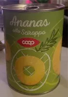 Sokerin määrä sisällä Ananas allo sciroppo