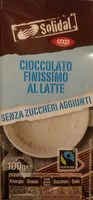 Количество сахара в Cioccolato finissimo al latte senza zuccheri aggiunti