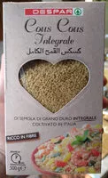 Cantidad de azúcar en Coucous integrale