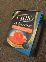 中的糖分和营养成分 Cirio