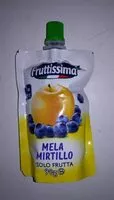 入っている砂糖の量 Fruttissima Mela Mirtillo