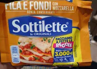 入っている砂糖の量 Fila e fondi con mozzarella
