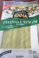 Sokerin määrä sisällä Pasta per lasagne Épinards