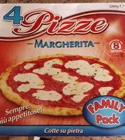 Cantidad de azúcar en 4 pizze Margherita - family pack