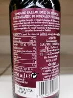 Количество сахара в Vinaigre balsamique de modéne vieilli