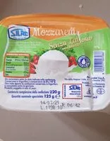 चीनी की मात्रा Mozzarella senza lattosio