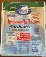 Quantité de sucre dans Mozzarella fresca fiordilatte