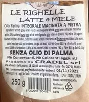 Amount of sugar in Le righelle latte e miele
