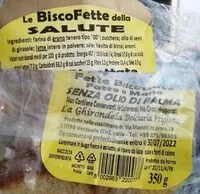 Amount of sugar in Bisco fette della salute
