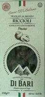 Cantidad de azúcar en Riccioli ai funghi porcini