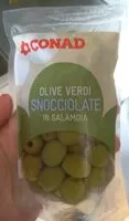 Amount of sugar in Olive verdi snocciolate in salamoia